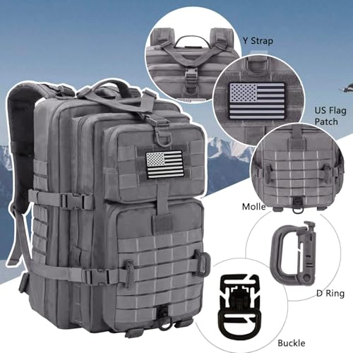 Image of Hannibal Tactical MOLLE Assault Backpack, Tactical Backpack Military Army Camping Rucksack