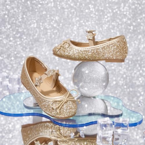 Image of PHIRAMIN Toddler Flower Girl Dress Shoes - Little Girl Mary Janes Flats Wedding