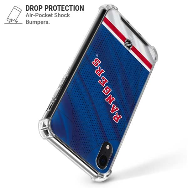 Skinit Clear Phone Case Compatible with iPhone XR - Officially Licensed NHL New York Rangers Home Jersey Design