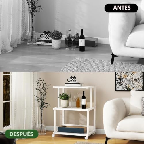 Miniatura 4 de Ibuyke Soporte Para Impresora Con Estante De Almacenamiento, Mesa De Impresora De 3 Niveles Con Ruedas, Carrito De Impresora Para Organización De Oficina En Casa Tps001w