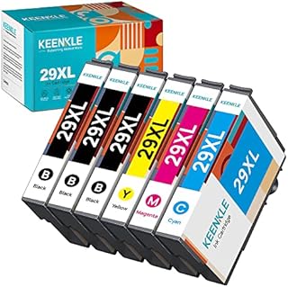 6-Pack 29XL Strawberry High Yield Compatible Multipack Ink Cartridges KEENKLE Replacement for Epson 29 XL for XP-235 XP-245 XP-255 XP-257 XP-332 XP-335 XP-342 XP-345 XP-352 XP-355 XP-442 (3B/1C/1M/1Y)