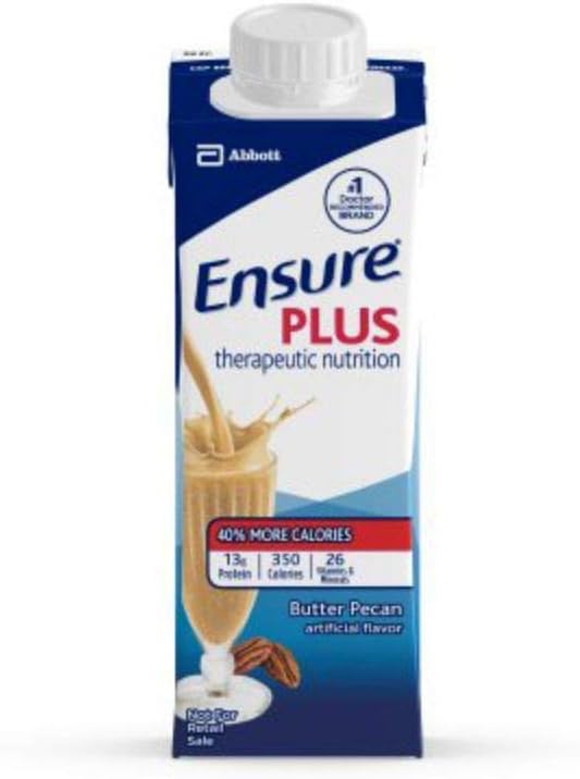Ensure Plus Butter Pecan, 8 Ounce Recloseable Tetra Carton, Abbott 64909 - Case of 24