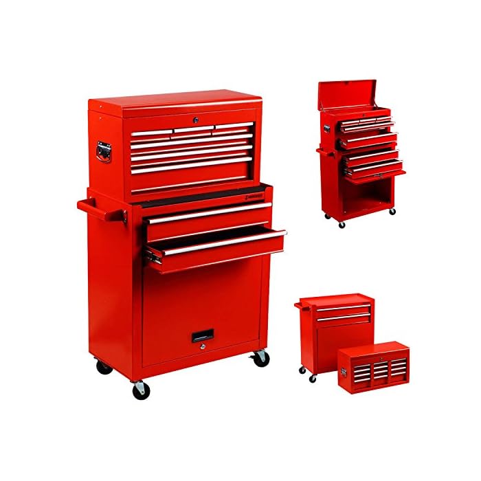 Buy IChoice Heavy Duty 2 in 1 Combined Drawer Tool Box Set Locking Top