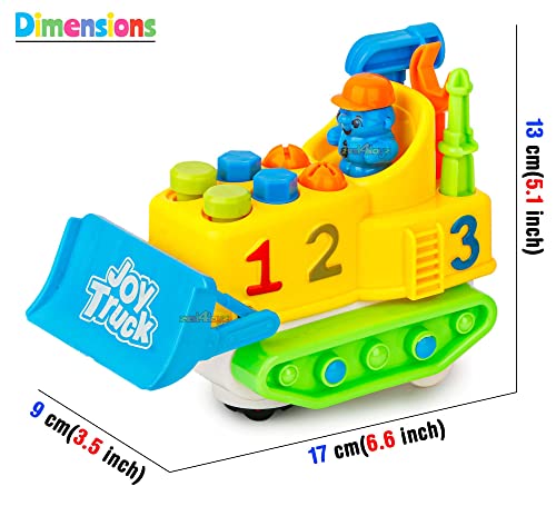 Image of Zest 4 Toyz DIY Bump and Go Bulldozer Truck with Music for Kids