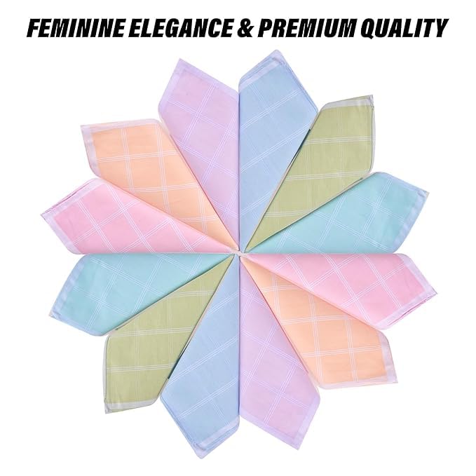DEERGH ENTERPRISE LADIES SOFT COTTON HANDKERCHIEF|FOR WOMEN|GIRL|BABY-12 1