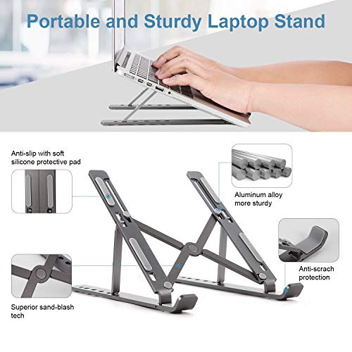 Laptop Stand For Desk, Laptop Riser,Aluminum Alloy Laptop Holder Compatible With 10-15.6 Inch Macbook Pc-Notebook Tablet #TOP3
