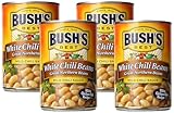 BUSH'S BEST Whilte Chili Beans in a Mild Chili Sauce, Source Of Plant Based...