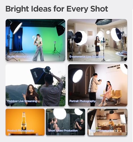 Image of Amaran Octa Dome 60, 2ft (60cm) Foldable Quick-Setup Octagonal Bowens Mount Softbox for Portrait Photography, Interviews & Tight Space Shoots with Diffusion, Light Control Grid, & Carrying Bag