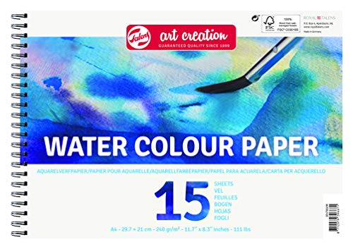 Talens Art Creation Aquarellpapier Din A4, 240g/m², 15 Blatt