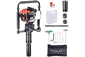 GAS T POST DRIVER: Lightweight, Handheld, 2-Stroke Gasoline Pile Piling Tool
