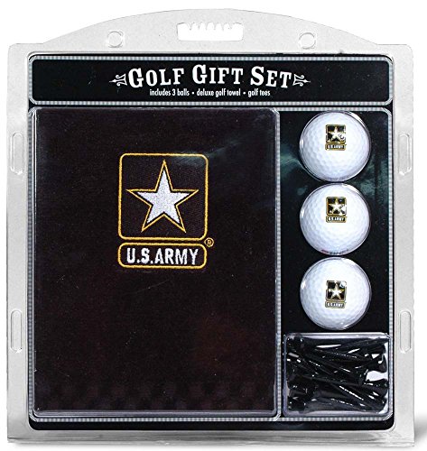 Team Golf Military Army Gift Set Embroidered Golf Towel, 3 Golf Balls,