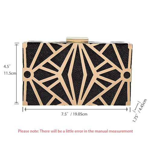 Image of CARIEDO Women Evening Bag Elegant Clutch Purse Exquisite Velvet Metal Hollow out Handbags Prom Wedding Party