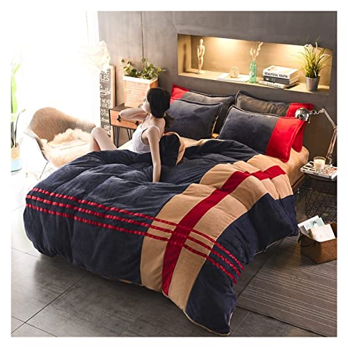Housse de couette velours de cristal et flanelle de qualité supérieure pour grand lit d'hiver