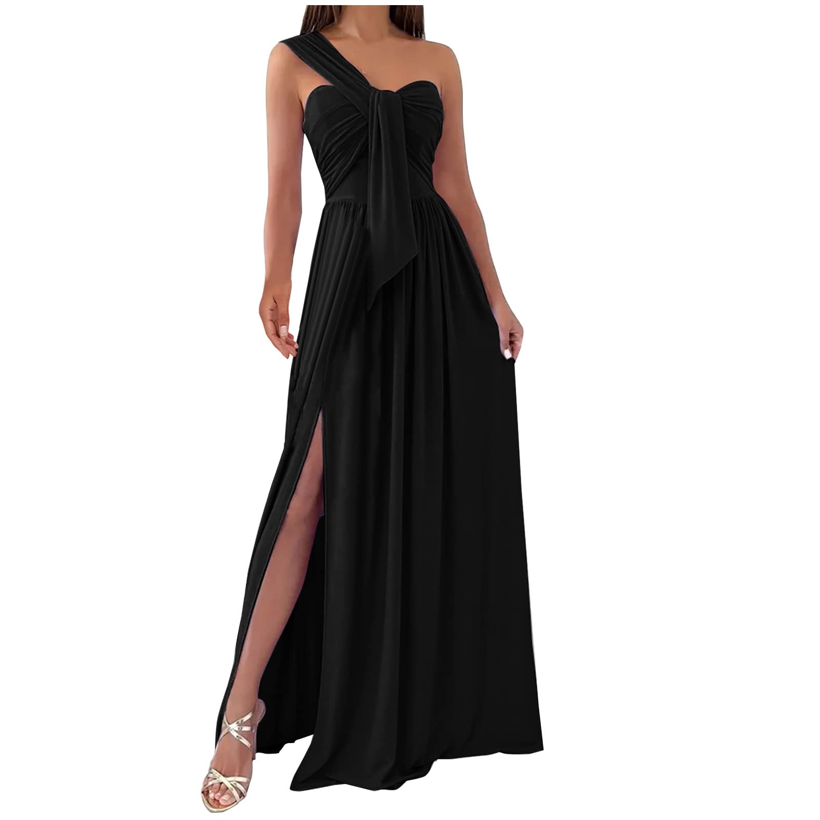 Date Night Dresses For Women Casual Elegant Plain Color One