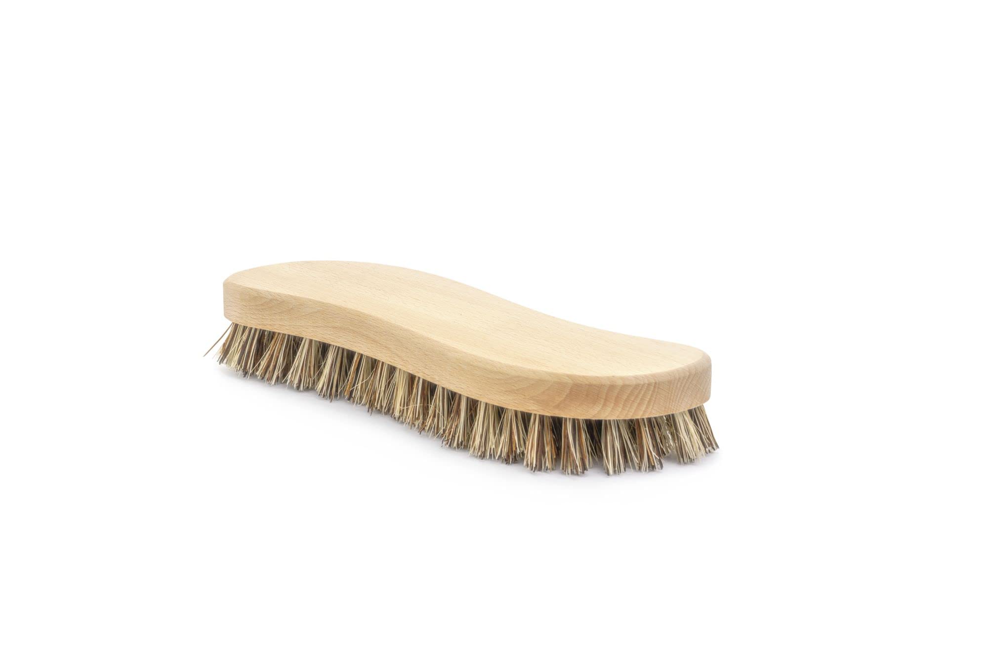 Novaliv 10x Handbürste aus stabilem Holz mit Union Borsten Nagelbürste Bürste für Hand Nägel und Finger S-Form für professionelle Reinigung ergonomischer Griff Handwerkerbürste