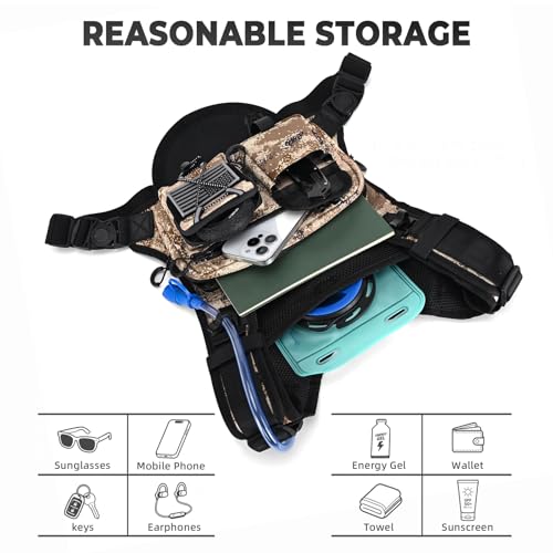 Image of Criuage USA Patent Running Hydration Vest Backpack, Lightweight Chest Pack with 2.0L Water Bladder Bag Daypack for Hiking Running Cycling Race Marathon for Women Men