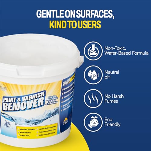Home Strip Paint & Varnish Remover - Water Based, Toxic & Solvent Free Paint Stripper for Ceramic, Concrete, Wood, Plaster, Masonry (500ml) - 7