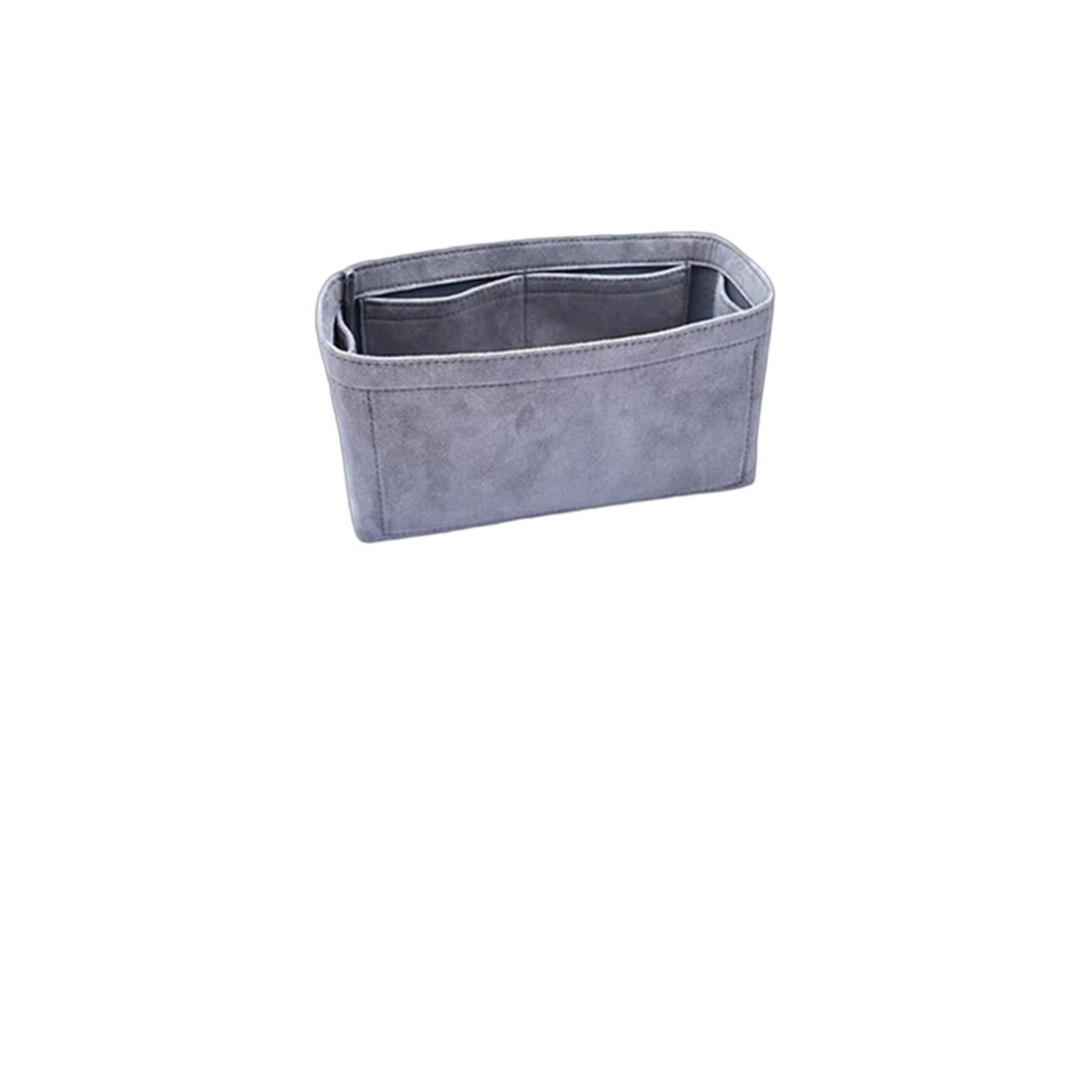 Organizador de bolso de fieltro Inserto organizador de bolsas for 25 30 35 bolsos Material terciopelo soporte cosmético almacenamiento interior(25 grey simple,5 pieces)