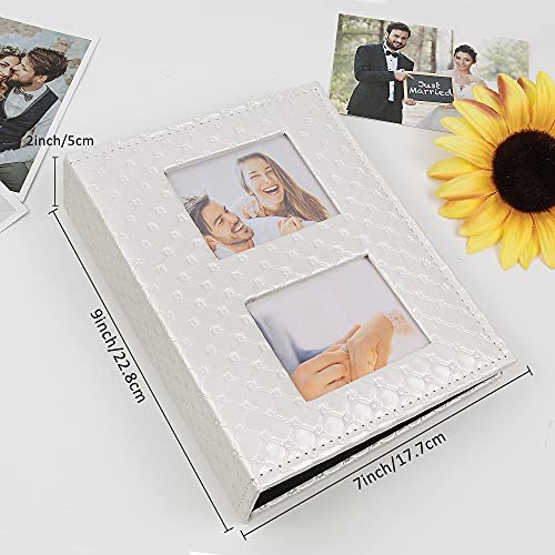 image for RECUTMS Photo Album 4x6 200 Pockets Small Capacity Button Pattern PU L