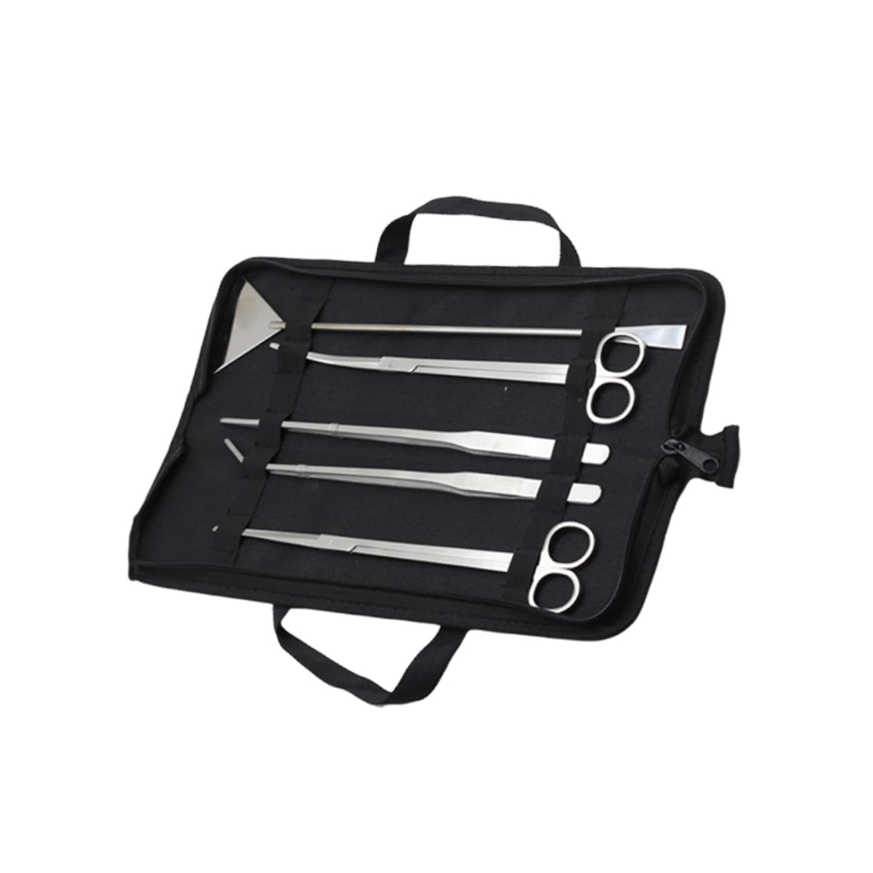 Mikikit Aquarium Tools 5-Piece Set Scissor Tweezer Scraper for Plant Care Ideal for Tank Maintenance