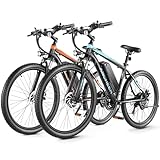 ANCHEER Electric Bike for Adults, [Peak 750W Motor] Electric Mountain Bike, 26' Sunshine Commuter Ebike, 55 Miles 22MPH Electric Bicycle with 48V/374Wh Battery, LCD Display, 21Speed, Front Suspension