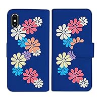 あ*お様 RRL 青色レザー 花柄ケース あ*お様 RRL 青色