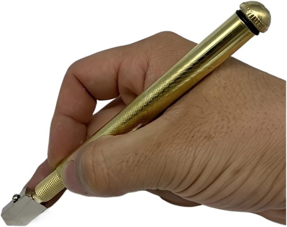 Multi-Functional Glass Cutter Manual Tile & Mirror Cutting Tool Golden Steel