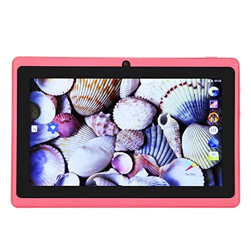 FEAW Toddler Tablet, Quad Core Processor 7 Inch 1GB RAM 8GB ROM Dual Camera IPS HD Eye Protection Screen Kids Tablet Precise Cutting for Traveling (UK Plug)