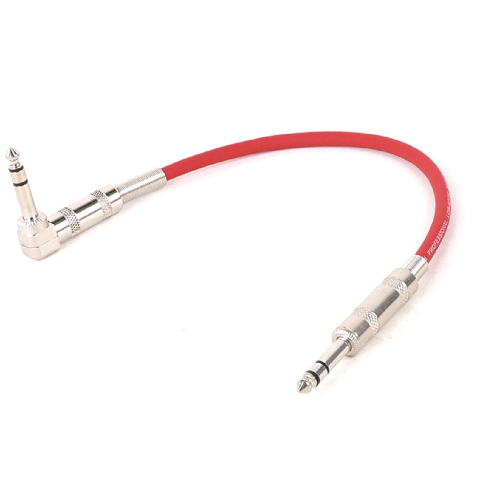 Kabel pomiarowy kątomierza, Kabel TRS męski-męski 6,35 mm, prosty, kątowy, do klawiatury gitarowej, wielokolorowy, 0,3-15 m(Red,15m)