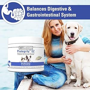 Vet classics protegrity ez probiotic health supplements for dogs cats  dog digestive support pet gastrointestinal health cat stomach intestinal balance  pet enzymes  4 oz Powder   cucciolini doodles