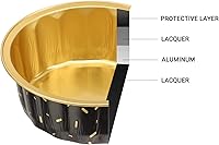 Vista 6 de EUSOAR Tazas de aluminio para muffins con tapa, paquete de 30 moldes de 8 onzas con tapas, moldes de papel de aluminio desechables, forros