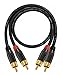Produktbild 0,5 Meter RCA Kabel Paar  Made mit Mogami 2964 High-Definition Audio Interconnect Kabel und Amphenol ACPL schwarz chrom Körper, vergoldete Cinch Stecker (2 Kabel für linke und rechte Kanäle)