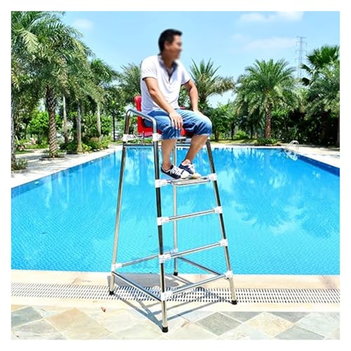 Silla alta para salvavidas de acero inoxidable 6.2ft miniatura 1