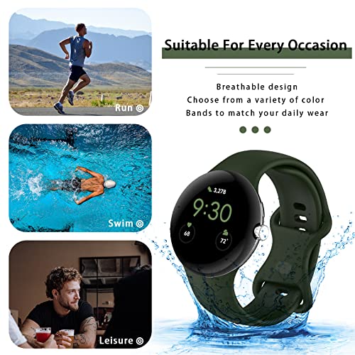 Image of Band Compatible with Google Pixel Watch Soft Silicone Sport Watch Bands Replacement Watch Strap Bracelet for Google Pixel Watch Smartwatch Accessories