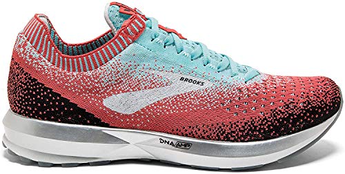 Brooks Womens Levitate 2 Running Shoe - Coral/Blue/Black - B - 8.5