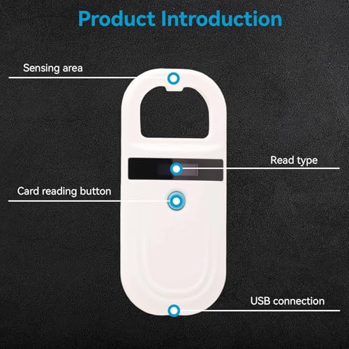 Lecteur puce animaux : scanner blanc de puces pour chiens rechargeable USB - 3