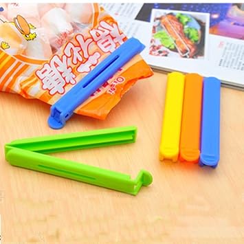 18Pcs Plastic Food Snack Bag Pouch Clip Sealer for Keeping Food Fresh for Home Kitchen Camping Snack Seal Sealing Bag Clips (Multi Color)|Pouch Clip Sealer 18 Piece|Food Clips Sealer| (18)