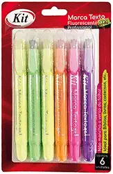 Marca Texto Kit Gel Fluor Profissional Blister com 6 Sortidas, Sortidas, Kit