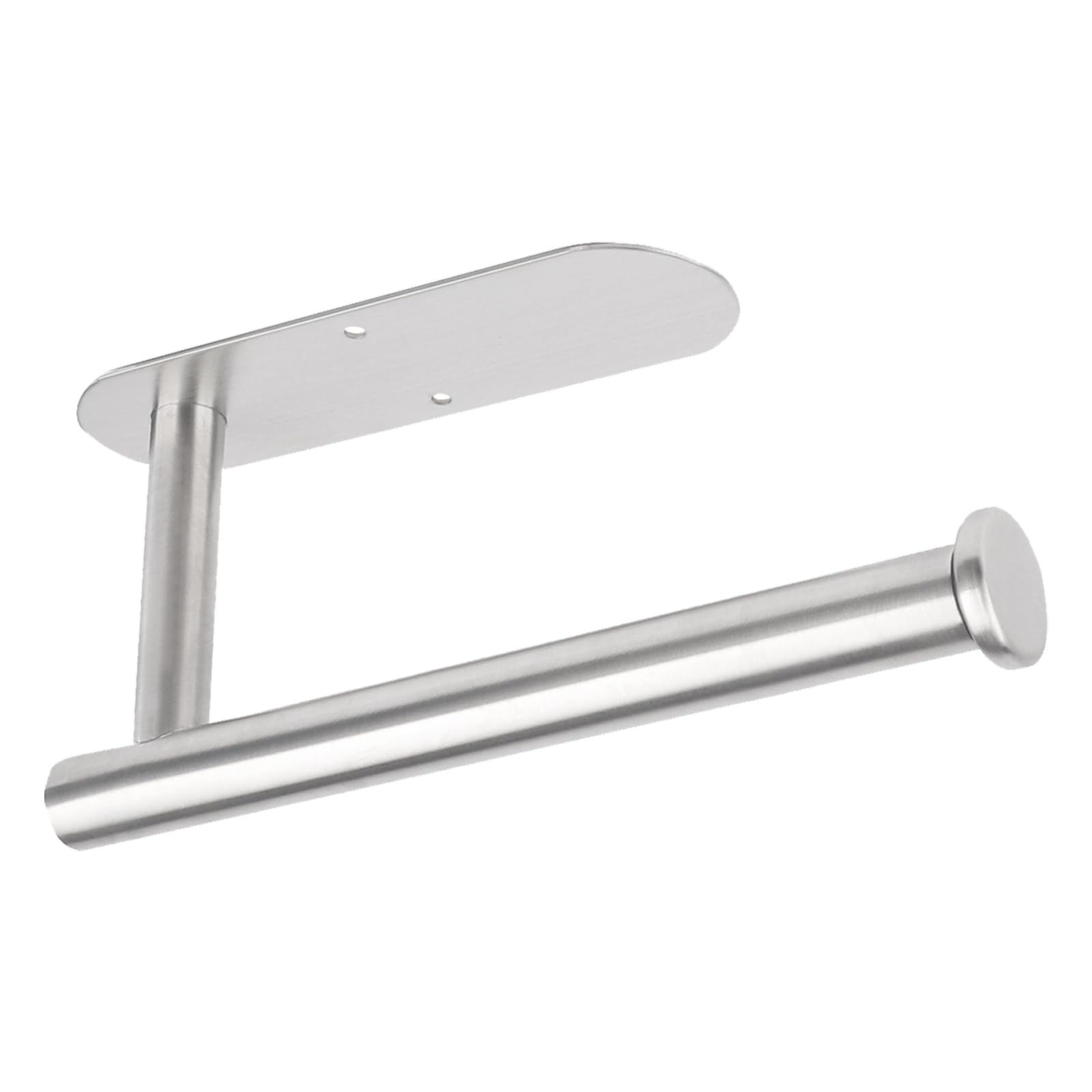DIYZON Klebe-Toilettenpapierhalter – Edelstahl 304 – Vorgebohrte Löcher für Wandmontage – Ideal für Küche und Bad – Einstellbare Länge (Silber)