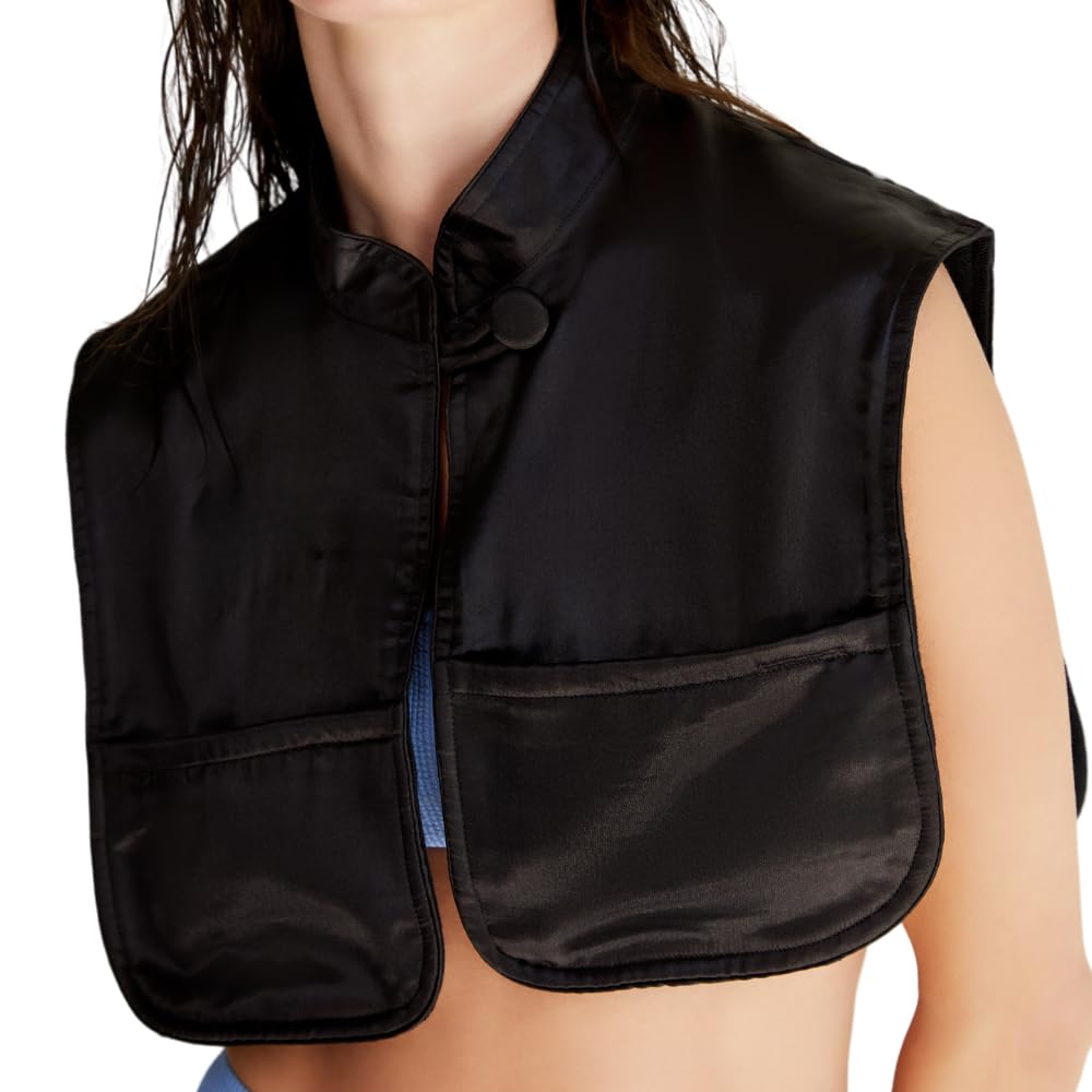 MONII Hair Makeup Cover - Black S M Water Absorbant Multiple Pockets Cotton Satin Material Used for Hair