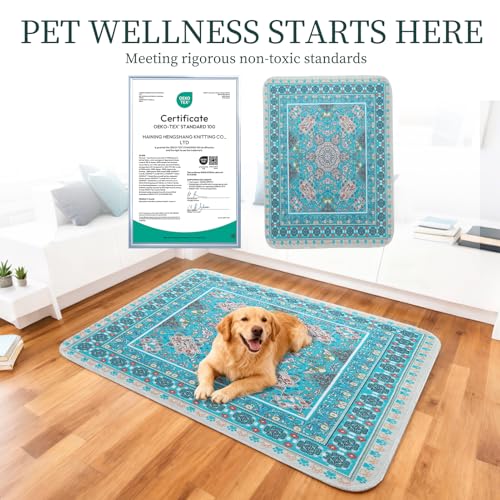 Image of Homimp Washable Pee Pads for Dogs,Extra Large 2 Pcs Reusable Puppy Pads Waterproof,Absorbent and Leakproof Dog Pee Pads,Non Slip Puppy Training Pads,Pet Mat for Floor,Crate,Couch,Whelping,Blue 48 inchx48 inch