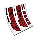 CUAC REVOLUTION Adesivi Forcella Rockshox SID SL Ultimate 2020/2021 BTT MTB Fork Stickers AUFKLEBER ADESIVI Bike Decals (rosso)