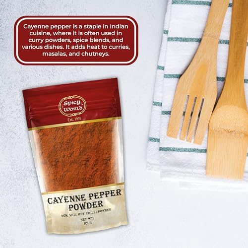 Spicy World Cayenne Pepper Powder Ground Chili Pepper 10 Pound Bulk Bag - 40K SHU, Hot Chilli Powder - Image 7