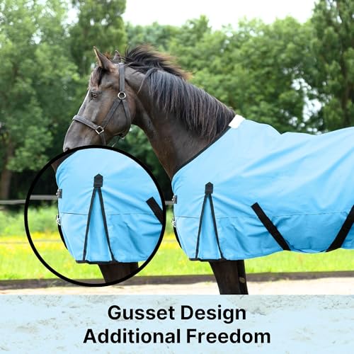 Resistance 600D 600 Denier Lightweight No Fill Water Resistant & Breathable Horse Rain Sheet thumb #3
