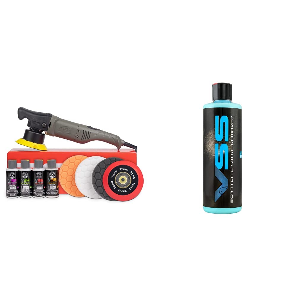 Photo 1 of Chemical Guys BUF_501X 10FX Random Orbital Polisher Kit - 9 Items & COM_129_16 Scratch and Swirl Remover (16 oz)