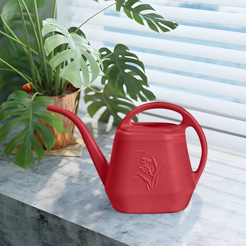 Image of Plant Watering Can - 1 /2 Gallon - Wine Red | With Long Spout for Watering-Home Indoor and Outdoor Garden
