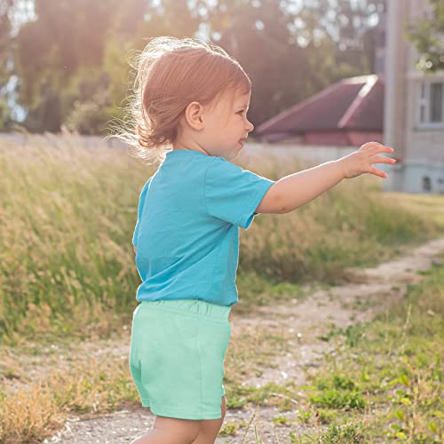 Ruisita 3 Pack Unisex-Baby Shorts Baby Cotton Short With Drawstring Soild Color Shorts For Toddler Kids, 12-18 Months #TOP4