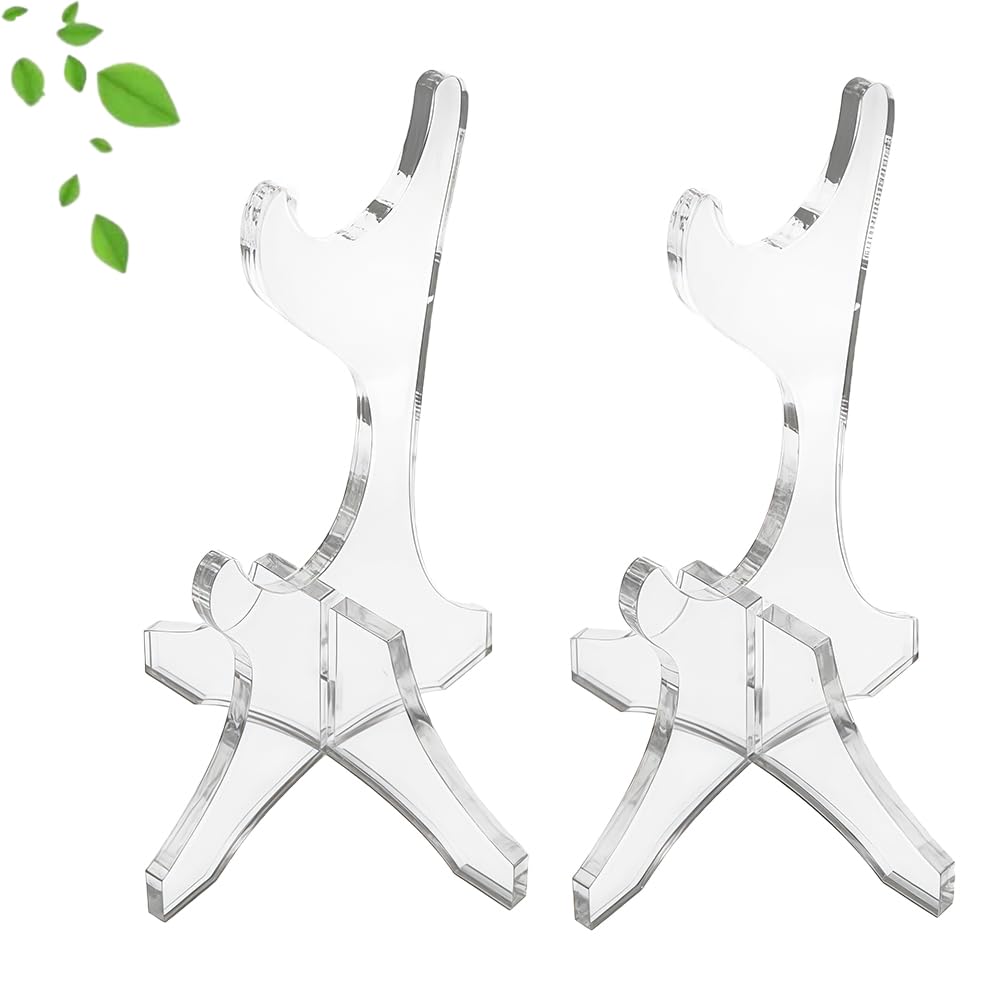 Lot de 2 supports de flûte à bec en acrylique transparent pour flûtes à bec et flûtes en bambou - Design vertical peu encombrant - Support stable pour bureau et maison
