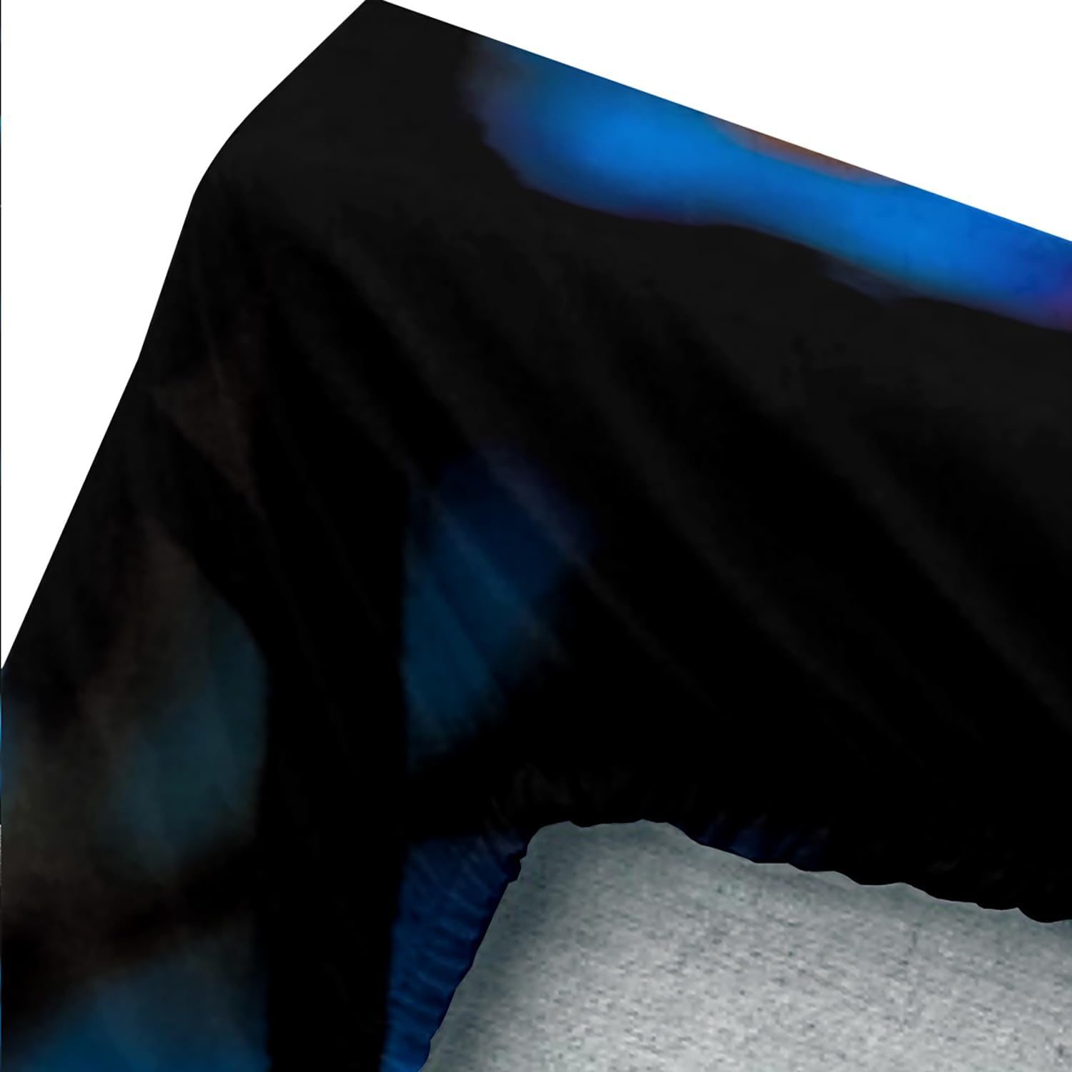 Black Cat Fitted Sheet Set Twin Size,Animal Themed Cute Bed Fitted Sheets Set for Kids Toddler Girls Boys Room Decor,Blue Floral Bedding Sets,1 Fitted Sheet+2 Pillowcases.