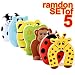The Wolf Moon® Children Safety No Finger Pinch Foam Door Stopper. Colorful Cartoon Animal Cushion - Ramdom Bundled Baby Child Kid Cushiony Finger Hand Safety, Curve Shaped Door Stop Guard 5 PCS Set